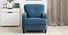 Кресло для отдыха Черри ТК 285 велюр Irida 07 синий, Эвита пистачио ментоловый