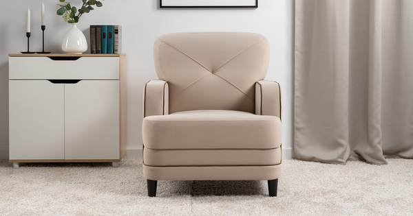 Кресло для отдыха Черри ТК 284 велюр Irida 02 светло-бежевый, Эвита шоколад бежево-коричневый