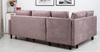 Диван-кровать угловой Арно ТД 567 велюр Лаки 17 пепел розы, Vertical 910 молочно-серый, сборка на любую сторону