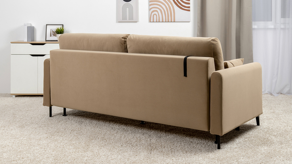 Диван-кровать прямой Барселона ТД 670 велюр Diagonal 290 бежевый