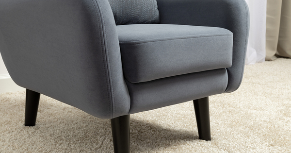 Кресло для отдыха Дакота ТК 584 велюр Vendetta 24 синий, Riga 1598 z1 col 20 серо-голубой