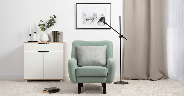 Кресло для отдыха Дакота ТК 585 велюр Vendetta 18 ментоловый, Marcello-5 1327 A1 col 19 ментоловый орнамент