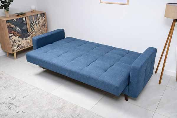 Диван-кровать прямой Эмили ТД 913 велюр синий