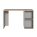 Стол письменный Лайт 12.163 серый шифер, дуб белый exclusive OW D4430, сборка на любую сторону, два варианта сборки тумбы