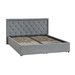 Кровать Марион 160 велюр OCEAN 023 серый с ортопедическим основанием и подъемным механизмом (спальное место 160 х 200)