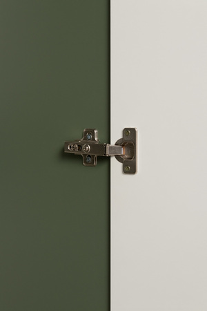 Шкаф для одежды Марион 16.340.03 дымчатый зеленый K521, олива шагрень AG 1050 ПВХ (собирается на любую сторону)