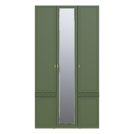 Шкаф для одежды Марион 16.340.03 дымчатый зеленый K521, олива шагрень AG 1050 ПВХ (собирается на любую сторону)