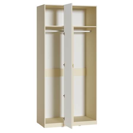 Шкаф угловой Марион 16.339 слоновая кость С341 PE, слоновая кость 6898 ПВХ (собирается на любую сторону)