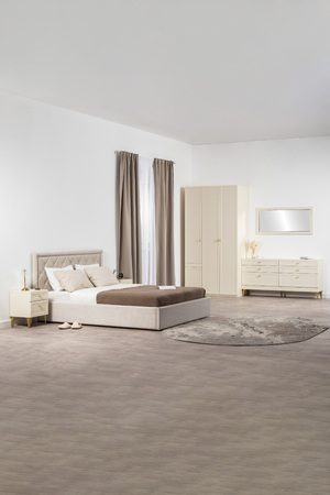 Тумба прикроватная Марион 16.14 слоновая кость С341 PE, слоновая кость 6898 ПВХ, белый PE шагрень