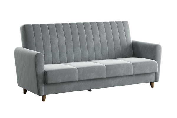 Диван-кровать прямой Монако велюр Кашемир 994 принт камень серо-синий антикоготь  с пружинным блоком (высота опор - 120мм)