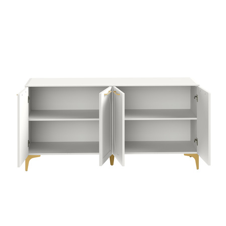 Тумба под ТВ Монтесито 16.67 Белый PE шагрень, белая шагрень 4101 ПВХ