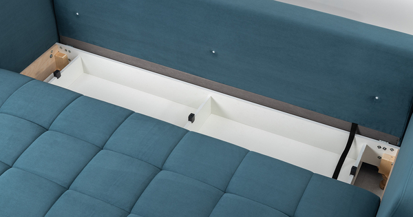 Диван-кровать прямой Невада ТД 572 велюр Vendetta 25 синий деним