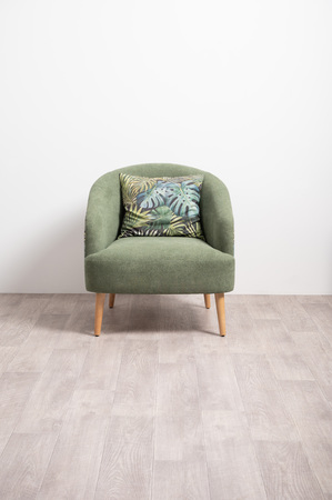 Кресло для отдыха Маттиас ТК 120 велюр монстера, moss 615, зеленый