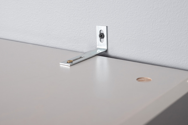 Гостиная Ричфорд композиция 1 без карнизов, кашемир 5981 BS, моно керамика D166-2 ПВХ, белый PE шагрень (собирается на любую сторону)