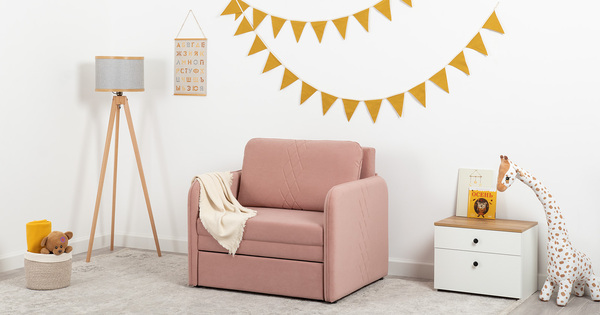 Кресло-кровать Юта (85) ТК 522 велюр Вивальди 27 пастельный коралловый