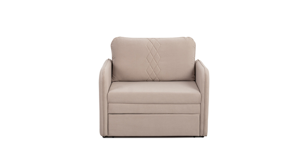 Кресло-кровать Юта (85) ТК 524 велюр Вивальди 4 серо-сливочный